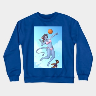 Blue Tiefling Volleyball Crewneck Sweatshirt